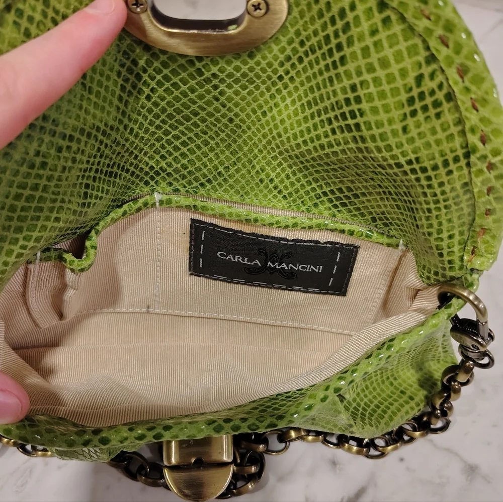 Carla Mancini Amy Snake Print Clutch/Handbag
